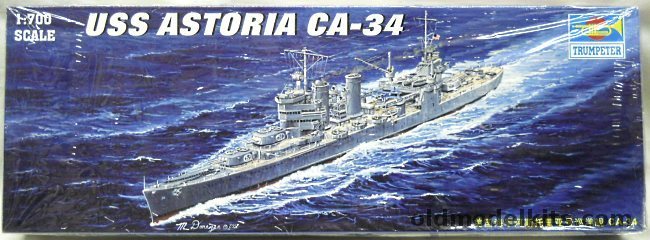 Trumpeter 1/700 USS Astoria CA-34 1944 Heavy Cruiser - USS New Orleans / USS Minneapolis / USS Tuscaloosa, 05743 plastic model kit